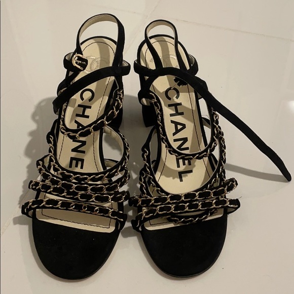 Chanel Suede Strappy Heels - Picture 3 of 7